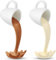 Floating Spilling Coffee Cup Magic Pouring Splash Cafe Novelty Funny Coffee Cup Sculpture Art Decoration for Home Decor Coffee Lover (Brown+Cream)