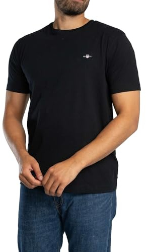 Gant Herren Printed Archive Shield Tshirt, Schwarz, XL EU