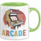 Arcade Grafik 80Er 90Er Jahre Retro Automat Tasse Kaffee-Becher (Grün)