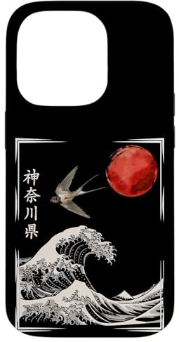 Great Wave Off Kanagawa Japanisches Sakura Samurai Kunstwerk Hülle für iPhone 14 Pro