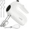 Hand Mixer,Electric Mixer 120W Handheld Mixer 5 Speeds for Baking Cake Egg Cream Food Beater, Turbo Boost/Self-Control Speed + 5 Speed + Eject Button + 4 Stainless Steel Accessories