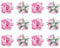 sourcing map 12 Pcs Rose Flower Hair Clips 3 Inch Flower Hair Pins Flower Brooch for Women Hair Accessories Light Pink
