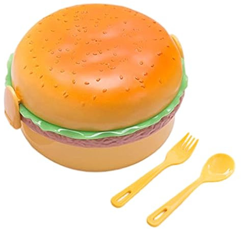 Proypiax Brotdose - Lunchbox Frühstücksbox Brotdose Schule Brotdose Erwachsene - Essenbox Brotdose Kinder 3-Schicht-Lunchbox, Hamburger Lebensmittelbehälter