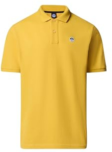 NORTH SAILS Herren-Poloshirt aus Bio-Baumwoll-Piqué mit Logo-Patch, Samoan Sun, XXL