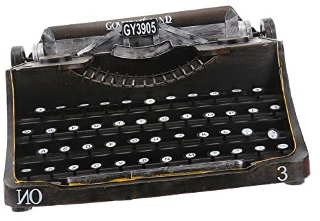 BATHVEVE 1stk Druckerhandwerk Alte Schreibmaschine Retro-Telefon Schreibmaschine Jahrgang Vintage-Tastatur Antike Schreibmaschine Schreibmaschinen Retro-büro-Ornament Schmiedeeisen Black
