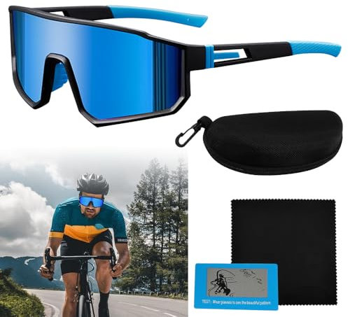 Mineup Sport Sonnenbrille Herren Damen, Uv400 Polarisiert Fahrradbrille, Sonnenbrille Fahrradbrille, Schnelle Brille, Hd Ansicht Rutschfeste Schnelle Brille Für Mtb Rennrad Radfahren Laufen