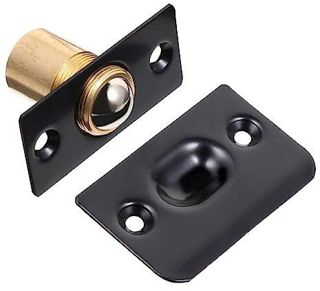 DIYEAH 2stücke Ballfangverschluss Für Schranktüren Verstellbarer Magnetverschluss Für Holz Innentüren Langlebige Türschnäpper Für Möbel Schwarz