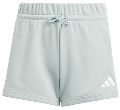 adidas Girl's Essentials Shorts, Wonder Sage/White, 9-10 Years