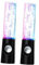 Lurrose Brunnenlautsprecher mit Bunten LED Lichtern Wasserspiel Stereo Computerlautsprecher für PC Smartphone Laptop für Zuhause Partys Schwarz
