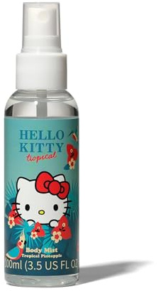 Hello Kitty Body Mist, Tropical Pineapple, 100ml | Light Fragrance Sprays, Seasonal Scents, Fun Everyday Mist, Long-Lasting 6 Hours, For Women