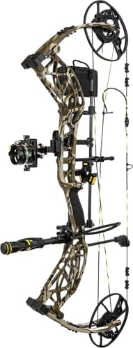 Bear Archery Adapt 2 HP RTH+, The Hunting Public Collaboration, Right-Handed, DHC Hybrid Cam, 27–32 Draw Length, 55–70lbs Draw Weight, Trophy Ridge Ready-to-Hunt Plus Package, Mossy Oak Bottomland