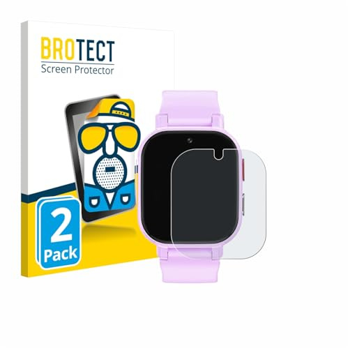 BROTECT Schutzfolie für Alutoria Kids Smartwatch 1.42 | 2 Stück Entspiegelnder Displayschutz Made in Germany Matte Displayschutz-Folie Anti-Reflex Anti-Fingerprint Einfache Montage
