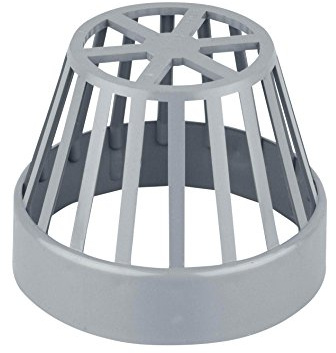 Osma PVC-U balloon grating in grey for 110mm pipe