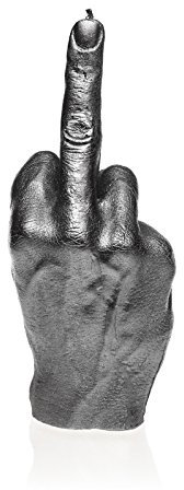 Candellana Designerkerze FCK 21cm x 9cm, silber