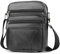 BAGZY Umhängetasche Herren Leder Schultertasche Handtaschen für Männer Herrentasche Klein Tasche Crossbody Bag für Geschenke Arbeit Reise Alltagsleben Messenger Sling Bag Schwarz
