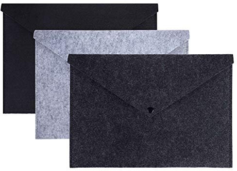 Dateiordner Umschlag Dokumente Halter 3 Stück Filz Erweiterung Dateiordner Durable Paper Aktenkoffer Portfolio Case Letter A4 für Büro Schule Schreibwaren Student