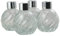 Ougual Set of 4 Glass Diffuser Bottles,Home Fragrance Essential Oil Container (120ML, Pineapple-Silver caps)