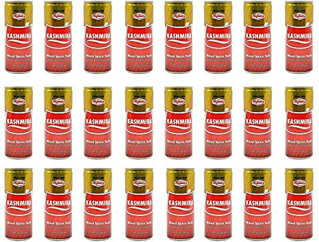 Kashmiri Masala Soda Drink- Fizzy Cool Summer Drink I Kashmira Mixed Spice Soda I Authentic Indian Recipe Black Salt, Roasted Cumin Powder, Chat Masala I Fun Refreshing Drink (Case of 24) 250 ml x 24