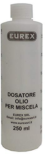 1+1 Misurino dosatore per olio miscela, completo di tappo e scala graduata. Capienza 250 ml. Miscela dal 2% al 6% 1+1 omaggio
