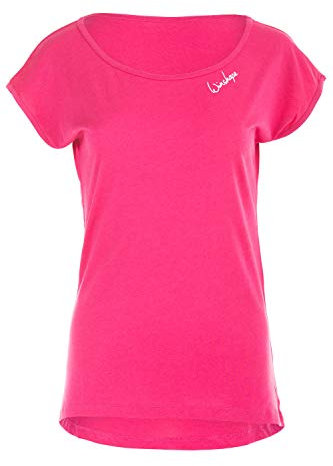 WINSHAPE Damen Ultra Leichtes Modal-kurzarmshirt Mit Abgerundetem Saum Mct013 Kurzarmshirt, Deep-pink, S EU
