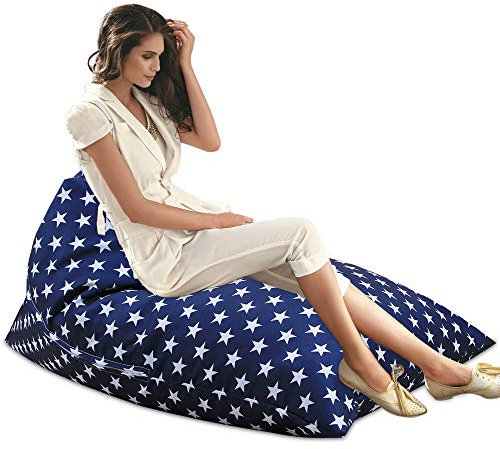 Littleduck Stuffed Animal Bean Bag Kids Toy Storage Organizer Stuffie Seat Soft Velvet Floor Foldable Chair Sofa Seat Cover for Kids, Teens and Adults Navy 65X95X55CM