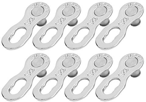 V GEBY Eslabones de Cadena Conector de Cadena Articulación de Cadena para Accesorios de reemplazo de Bicicleta de 12 velocidades(Plata)