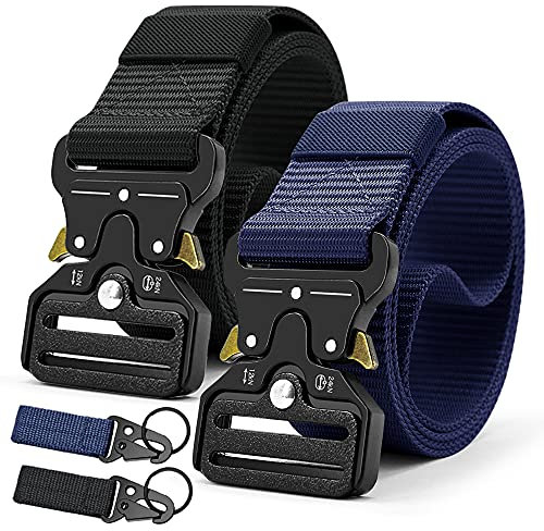 DOOPAI Taktischer Gürtel Herren 2er,Militär GürtelHerren Taktischer, Outdoor Gürtel für Männer