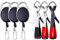 HaiBiDe Fishing Quick Knot Tying Tool 3 Sets Stainless Steel 4 in 1 Tool Including Quick Knot Knotter Fly Line Clippers Hook Sharpener Hook Eye Needle with Zinger Retractor