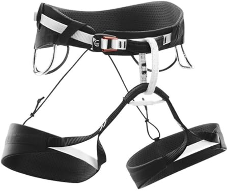 Wild Country Mosquito Men’s Rock Climbing Harness - Adjustable, Lightweight Harness for Sport & Indoor Climbing - Black/White - Large