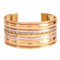 Touchstone NEU Indian Bollywood Wünsche schöne Hand geschlagen Muster stilvoller Handgelenk Enhancer 1 Zoll freie Größe Designer Schmuck Manschette Armband in Gold Silber Kupfertöne für Frauen.