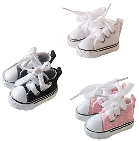 niannyyhouse 20 cm Segeltuchschuhe, humanoide Puppe, Stofftiere, Bekleidungszubehör (A-1)