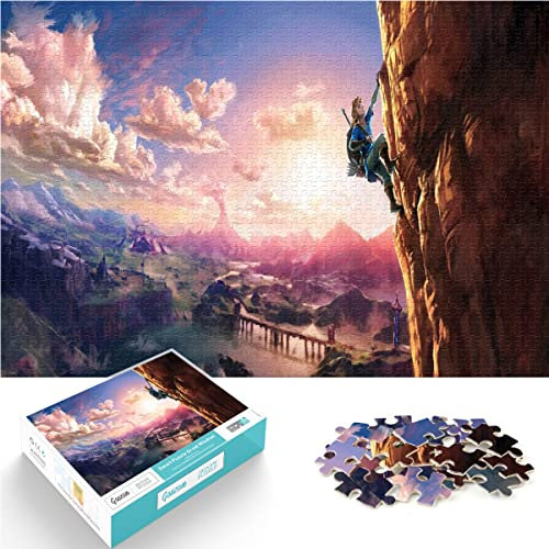 Erwachsene und Kinder Puzzle 1000 Teile Puzzle The Legend of Zelda Puzzles einfache Puzzles Breath of The Wild Puzzle Lernspielzeug Spiele Familiendekoration 75x50cm