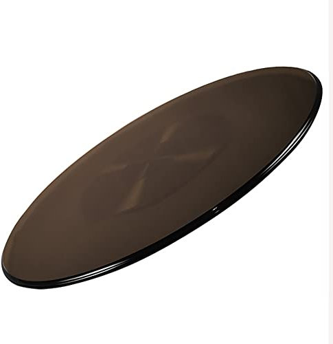 Tavolo da Pranzo Marrone Piatto Girevole in Vetro Lazy Susan Piatto da Portata Rotondo Piatto da Portata Resistente Vassoio Rotante Facile da Pulire 70 cm-110 cm