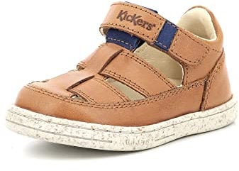 KICKERS Garçon Unisex Kinder TRACTUS Sandale, Camel Bleu, 22 EU
