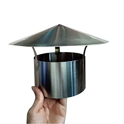 Stainess SteeChimney CowCap, protezione per uccelli Anti-corrente Verso il Basso, adatto per Tipi AFue, Vaso per copertura da pioggia e Neve, protezione per fue, 150 mm (160 mm)