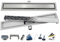 AQUA HEATING Caniveau de Douche Italienne avec Siphon Grille Sol de Douche Linéaire Acier Inoxydable Argenté 100 cm