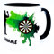 Dart Tasse mit Namen personalisiert Dartspieler Motiv Darts Accessories Fan Becher Geschenk für Männer Spieler Darter Geschenkideen Dartfans Artikel Zubehör lustig Fanartikel Deko Keramik 330 ml
