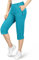 33,000ft Damen 3/4 Hose Capri Wanderhose Stretch Leichte Radhose Taschen Sommer Outdoor Golf Hose Blaugrün 44