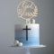 Party to Be God Bless Tortenaufsatz mit Olivenzweig Holz Taufe Tortenaufsatz Erstkommunion Tortendeko für Jungen und Mädchen (Design 02)