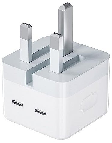 USB C Charger Plug, 40w Super Fast Charger Double Original PD 3.0 UK Plug Charger Two Ports iPhone Plug 20W Typle C Charger for iPhone Fast Charger Usb c