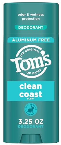 Tom'S Of Maine Tom'S Of Maine Clean Coast Natürliches Deodorant, ohne Aluminium, für Damen und Herren, transparent, Schutz vor Gerüchen und Feuchtigkeit, 100 ml (Packung mit