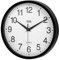 Teesa Universelle analoge Wanduhr 25 cm TSA0037B Schwarz