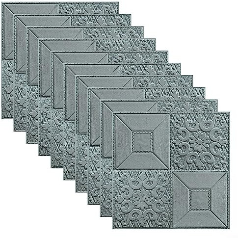10 paneles de pared de ladrillo autoadhesivos, espuma 3D, efecto de ladrillo, azulejos de pared adhesivos para baño, sala de estar, hogar, oficina, cocina, decoración de pared