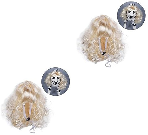 POPETPOP Haarperücken 2 Stück Halloween-Kostüme Trendige Kleidung Kleine Hunde-Outfits Halloween-Kostüme Für Hunde Großer Hund Lustiges Kostüm Heimtierbedarf Hundekostüme Stil Kopfbedeckung