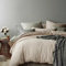 AShanlan Bettwäsche Set 155x200 cm Beige Uni Bettbezug mit Kissenbezug 80x80 cm 100% Weiche und Angenehme Mikrofaser Beige Creme Bettwäsche mit Reißverschluss für Einzelbett