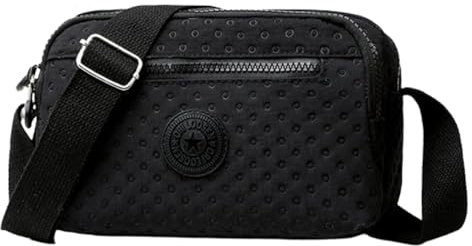FAVORTALK Umhängetasche Klein Nylon Wasserdicht Damen - Messenger Taschen Wasserabweisend Crossbody Bag mit Verstellbarem Riemen Schultertasche für Frauen - DJB00909