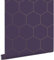 papier peint hexagone violet foncé et or 0,53 x 10,05 m - ESTAhome
