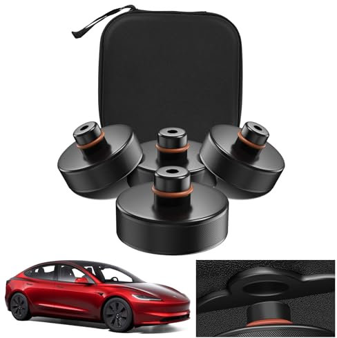 ASZSK 4 Stück Wagenheber Gummiauflage für Tesla Model 3/ Y/S/X, Gummi Jack Pad Wagenheber Kfz, Schützt Batterie und Chassis, Tesla Zubehör
