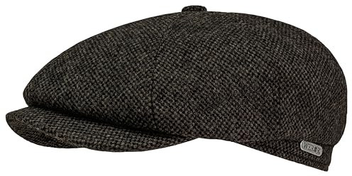 WEROR Schiebermütze Herren/Damen – Schirmmütze Flatcap Herrenmütze mit Schirm – Mütze mit Steppfutter - 100% Wolle - Sommer/Winter – WEROR-432.1 (59, Braun)