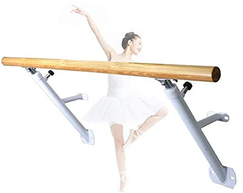DLAZUM An der Wand montierte Ballettstange, verstellbare Fitness-Tanzstange aus Holz, tragbare Tanzstange, geeignet für Zuhause und Studio